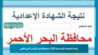 نتيجة الشهادة الإعدادية 2025 محافظة البحر الأحمر الترم الثاني