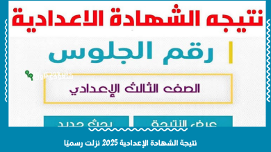 نتيجة الشهادة الإعدادية 2025 نزلت رسميًا