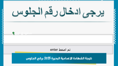 نتيجة الشهادة الاعدادية البحيرة 2025 برقم الجلوس