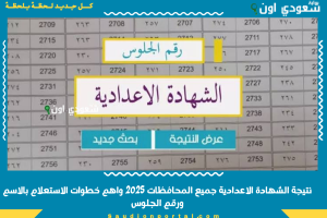 نتيجة الشهادة الاعدادية جميع المحافظات 2025 واهم خطوات الاستعلام بالاسم ورقم الجلوس