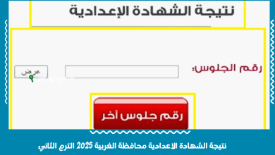 نتيجة الشهادة الاعدادية محافظة الغربية 2025 الترم الثاني