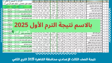 نتيجة الصف الثالث الإعدادي محافظة القاهرة 2025 الترم الثاني