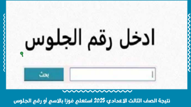 نتيجة الصف الثالث الاعدادي 2025 استعلم فورًا بالاسم أو رقم الجلوس