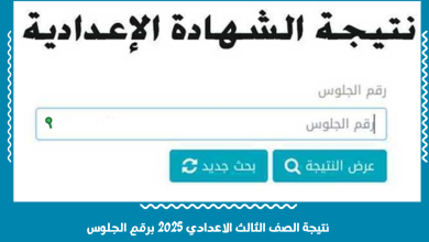 نتيجة الصف الثالث الاعدادي 2025 برقم الجلوس