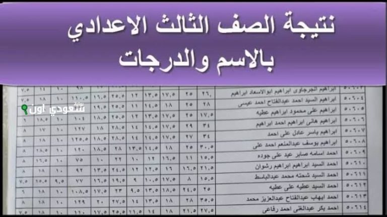 نتيجة الصف الثالث الاعدادي