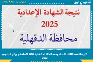 نتيجة الصف الثالث الاعدادي محافظة الدقهلية 2025 الاستعلام برقم الجلوس مجانا