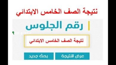نتيجة الصف الخامس الابتدائي 2025