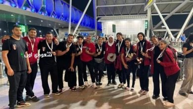 أبطال ألعاب القوى يعودون إلى القاهرة بـ25 ميدالية من نيجيريا