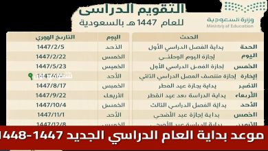 موعد العودة للمدارس 1447