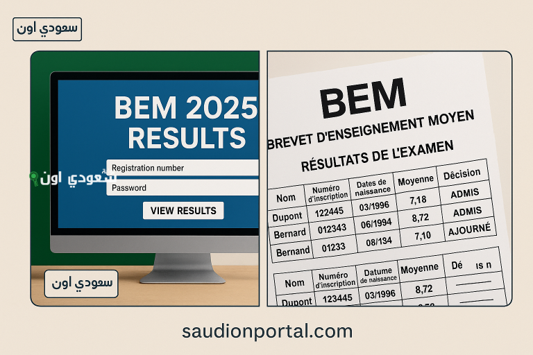 كيفية استخراج كشف نقاط شهادة التعليم المتوسط 2025 BEM