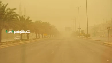 نشاط رياح مثير للأتربة في نجران اليوم