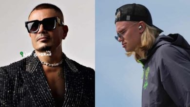 هالاند من مانشستر سيتي يستمع لألبوم عمرو دياب الحديث