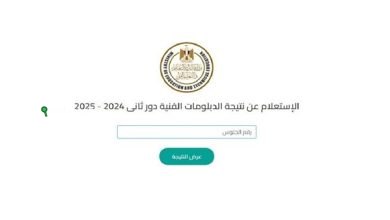 نتيجة الدبلومات الفنية لعام 2025