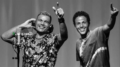 عمرو دياب ونجله
