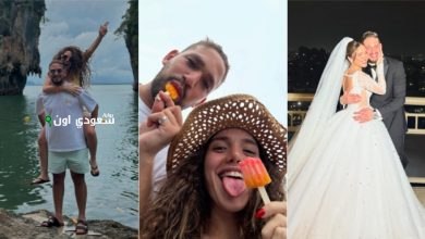 رنا رئيس تحتفل بعيد ميلاد زوجها