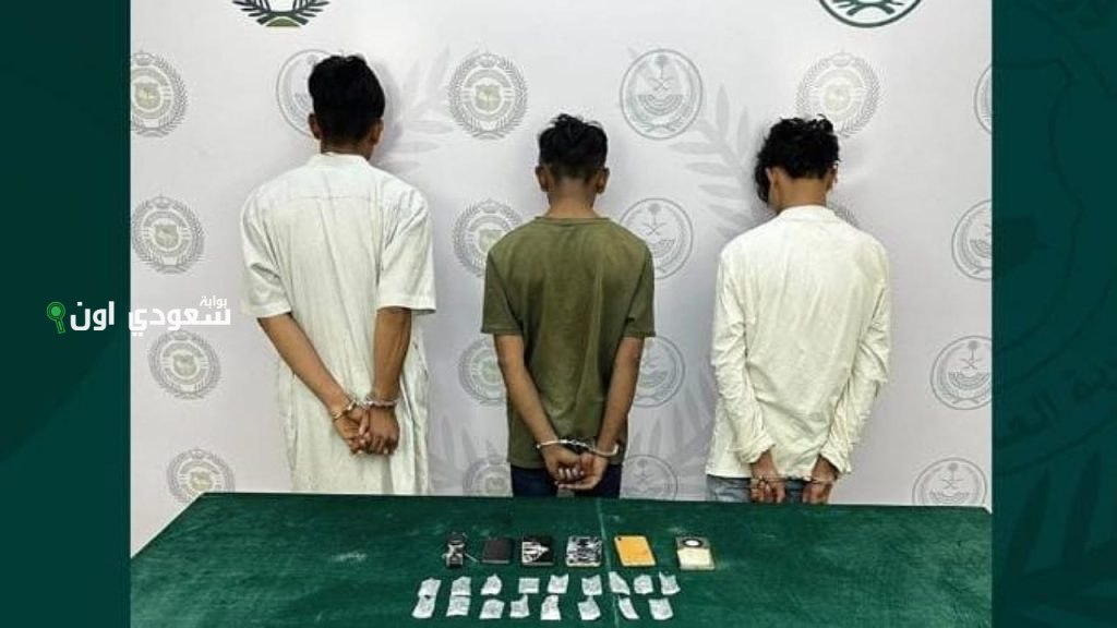 المدينة المنورة ضبط ثلاثة مقيمين ووافد بتهمة ترويج 1.7 كيلوجرام من الشبو