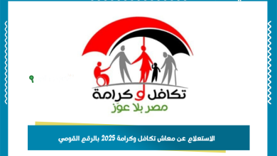 الاستعلام عن معاش تكافل وكرامة 2025 بالرقم القومي