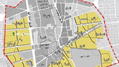 خريطة الهدد لتحديد الأحياء المستهدفة للإزالة في الرياض ضمن استراتيجية رؤية المملكة 2030