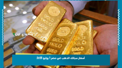 أسعار سبائك الذهب في مصر 1 يوليو 2025