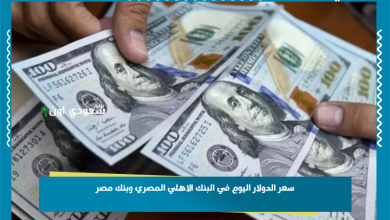سعر الدولار اليوم في البنك الاهلي المصري وبنك مصر