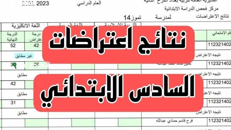 النتائج الاعتراضات