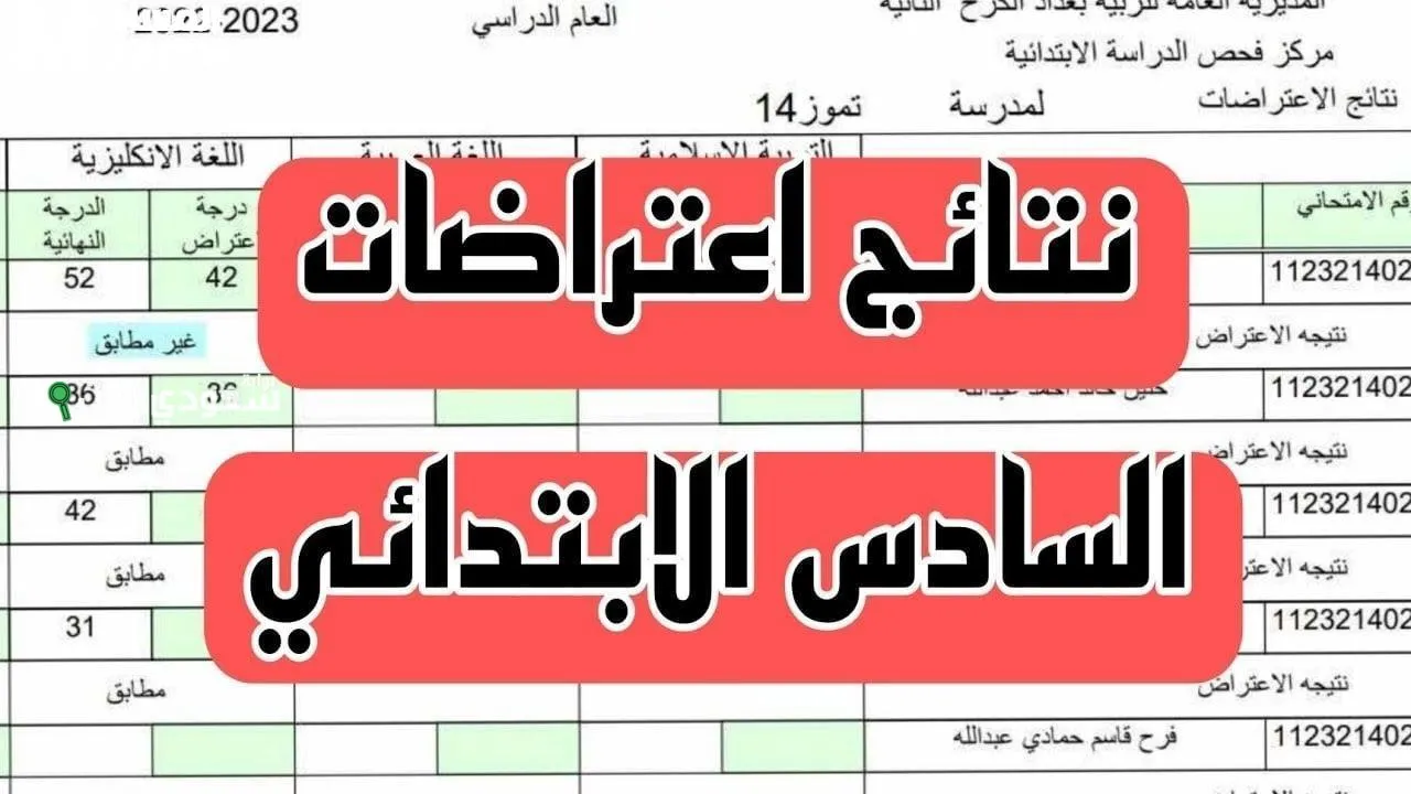 النتائج الاعتراضات