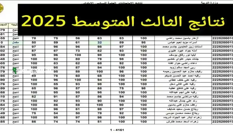 احصل على نتائج الثالث متوسط 2025 بصيغة PDF بسهولة لكل المحافظات عبر موقع نتائجنا الرسمي