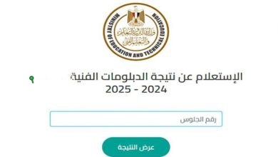 نتيجة الدبلومات الفنية 2025 الدور الأول