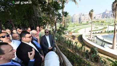 وزير الإسكان ومحافظ القاهرة يزوران مشروع تجديد حديقة الأزبكية
