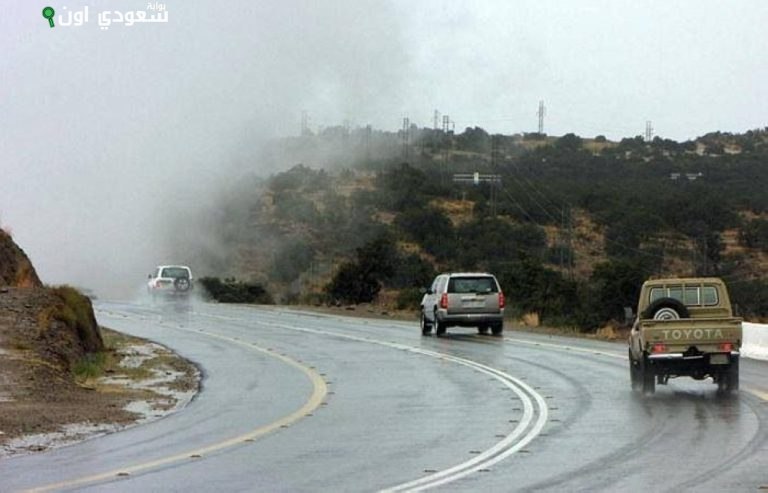 أمطار غزيرة ورياح قوية تضرب منطقة الباحة حتى المساء