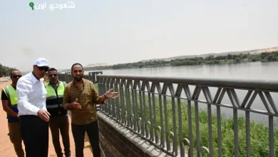 محافظ أسوان يراقب تطوير كورنيش النيل قبل العام الدراسي