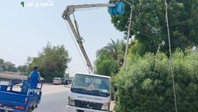إنارة جديدة بالطريق السريع