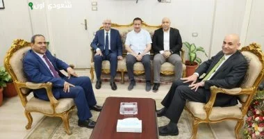 محافظ المنوفية ونائبه يستقبلان رئيس الجامعة