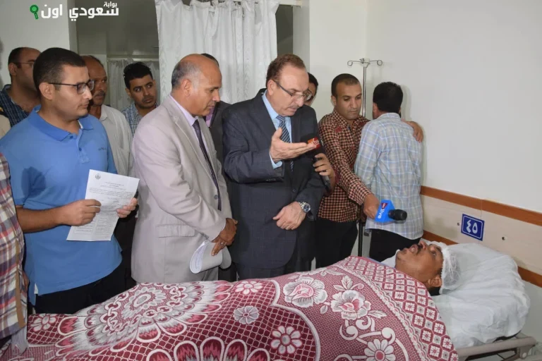 وكيل صحة بني سويف يزور مصابي الحادث
