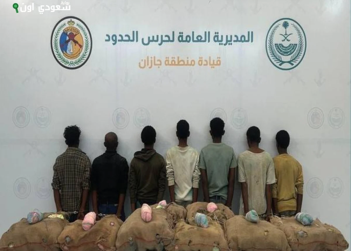 الصورة الرئيسية للمقال: إلقاء القبض على سبعة مهربين لتهريب 160 كيلوجرامًا من القات