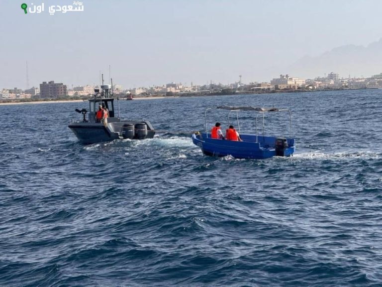 حرس الحدود بالمدينة المنورة ينقذ مواطنين علقوا في البحر