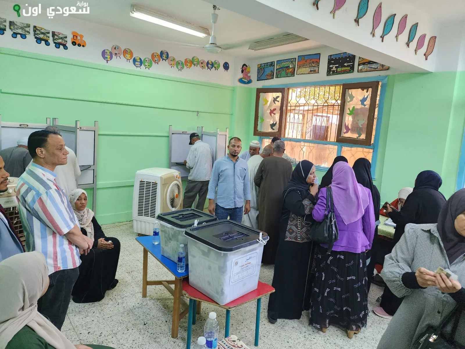 إقبال متزايد من السيدات والشباب في البياضية على التصويت بانتخابات الشيوخ