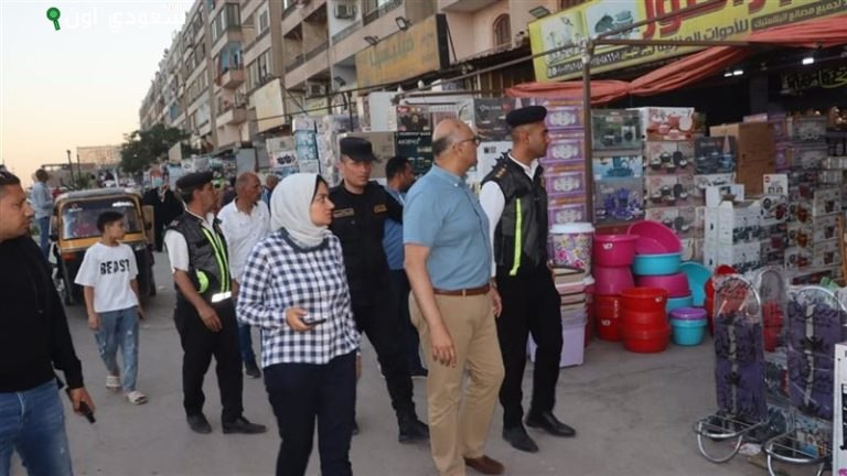 محافظ القليوبية يشرف على حملة لإزالة الإشغالات بشارع 15 مايو