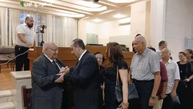 أسرة الفنان الراحل لطفى لبيب تتلقى العزاء في الكنيسة الإنجيلية بالإسكندرية
