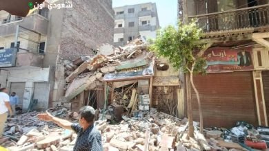 محافظ الشرقية يتفقد موقع انهيار منزل بشارع مولد النبي