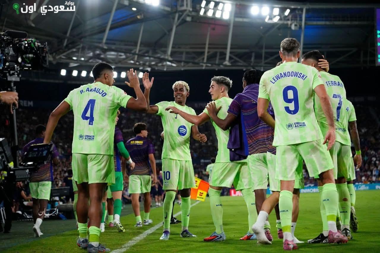 برشلونة يقلب تأخره ويفوز على ليفانتي بثلاثية مثيرة في الليجا