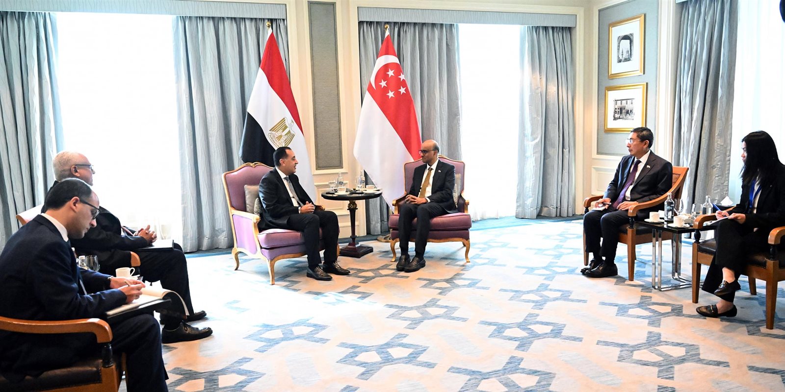 رئيس سنغافورة يشيد بالعلاقات التاريخية مع مصر