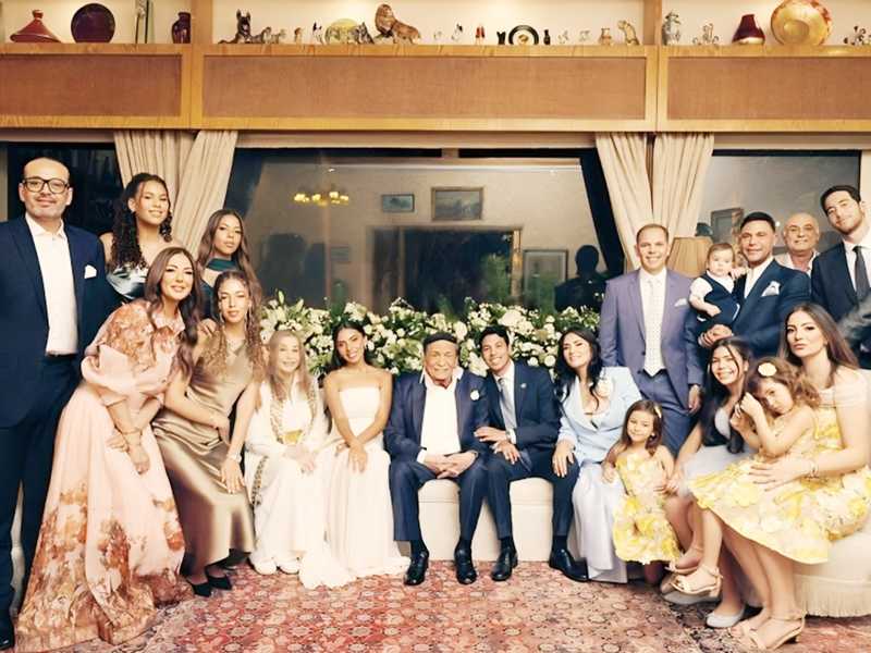 أحدث ظهور للزعيم عادل إمام في حفل زفاف حفيده