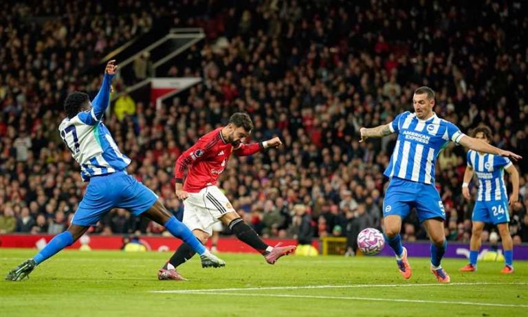 مانشستر يونايتد يفوز على برايتون الدوري الانجليزي