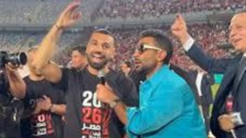 الفنان أحمد سعد احتفالية تأهل منتخب مصر