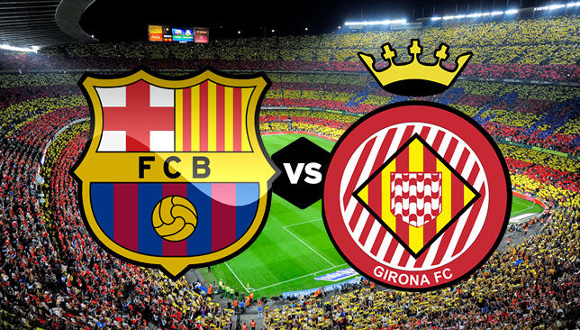 مباراة فريق برشلونة وضيفه جيرونا