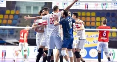 سوبر رجال الطائرة يواصلون تألقهم في صالة حسن مصطفى دون حضور جماهيري