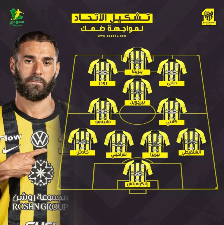 الاتحاد الرسمي يواجه ضمك في دوري روشن مع تفاجؤات مثيرة وغير متوقعة تحبس الأنفاس