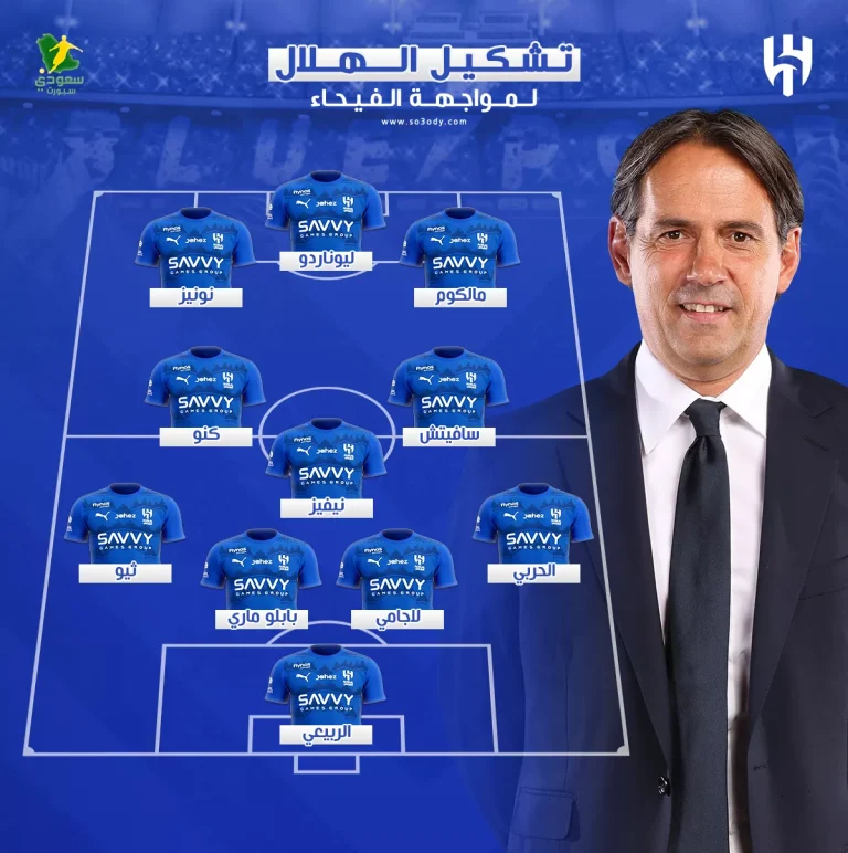 الهلال يستعد لمواجهة الفيحاء في دوري روشن بتشكيلة قوية وفعالة تبحث عن الفوز