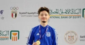 بطل ذهبية الشباب في كأس العالم لسيف المبارزة يعبر عن حبه لمصر ورغبته في زيارة الأهرامات